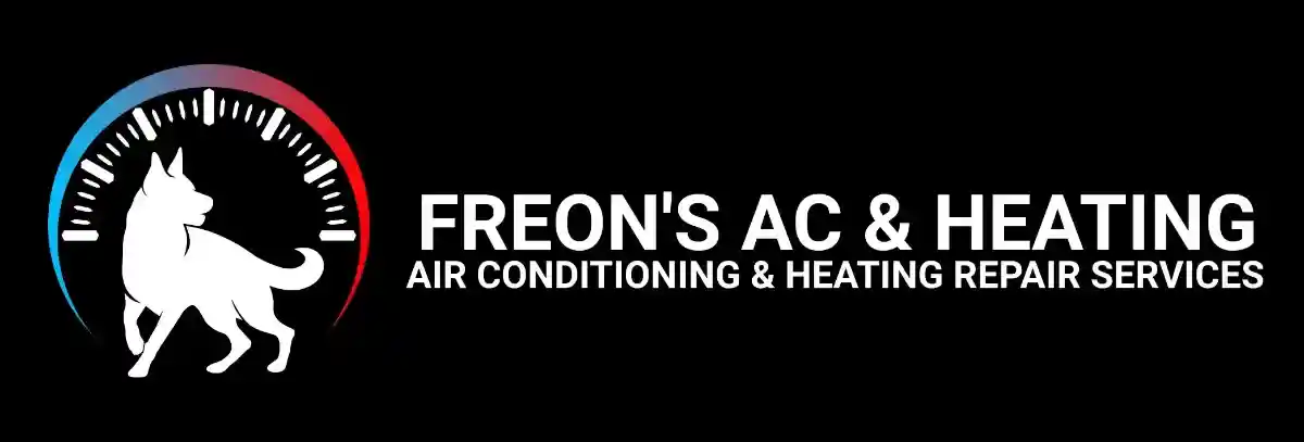 Freon's AC & Heating Co Logo on $50 off any AC service special coupon. 